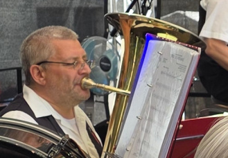 Jörg, genannt Mondi, beim Schlossfest in Merseburg in diesem Jahr